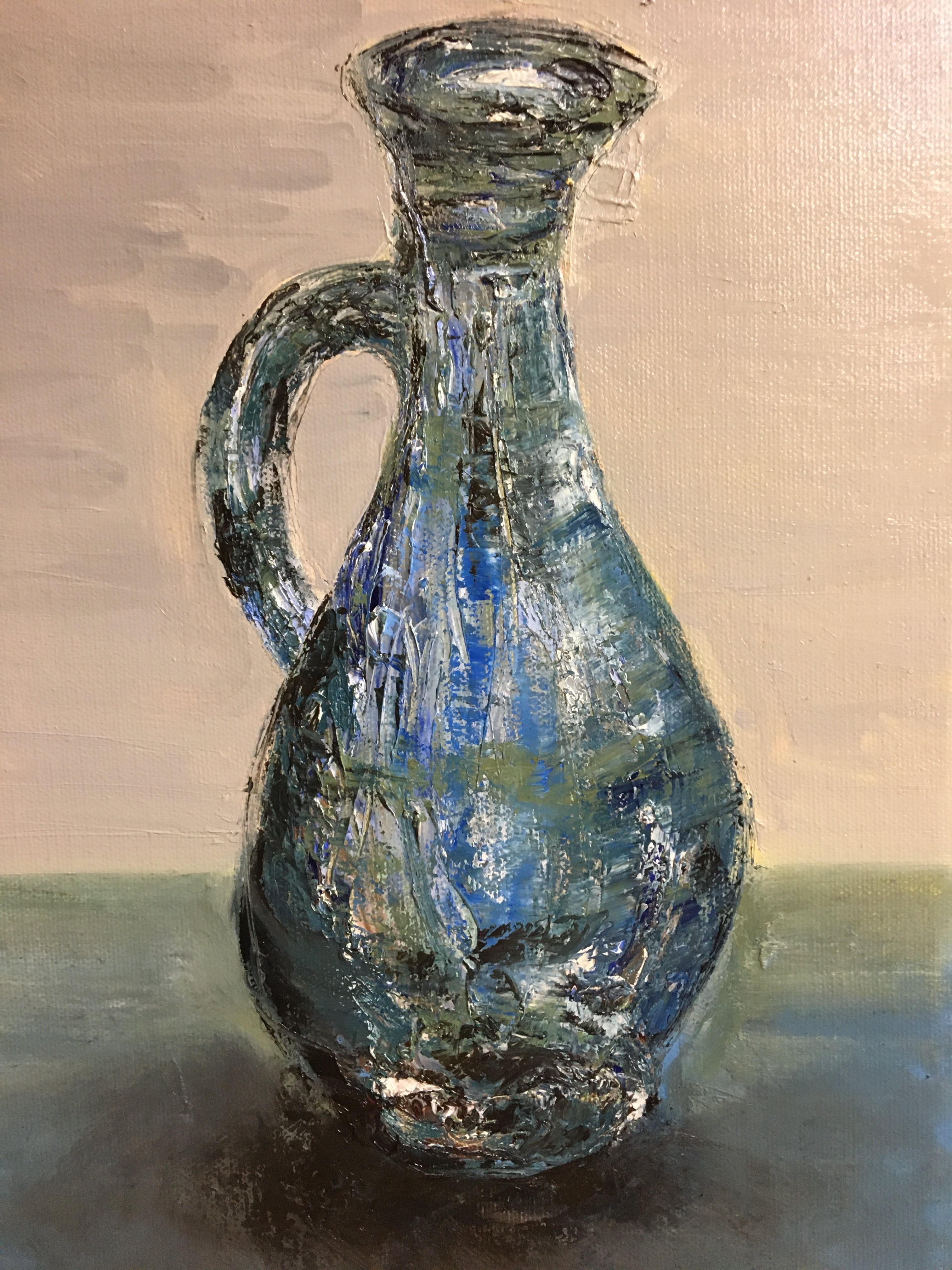 oil painting of vase