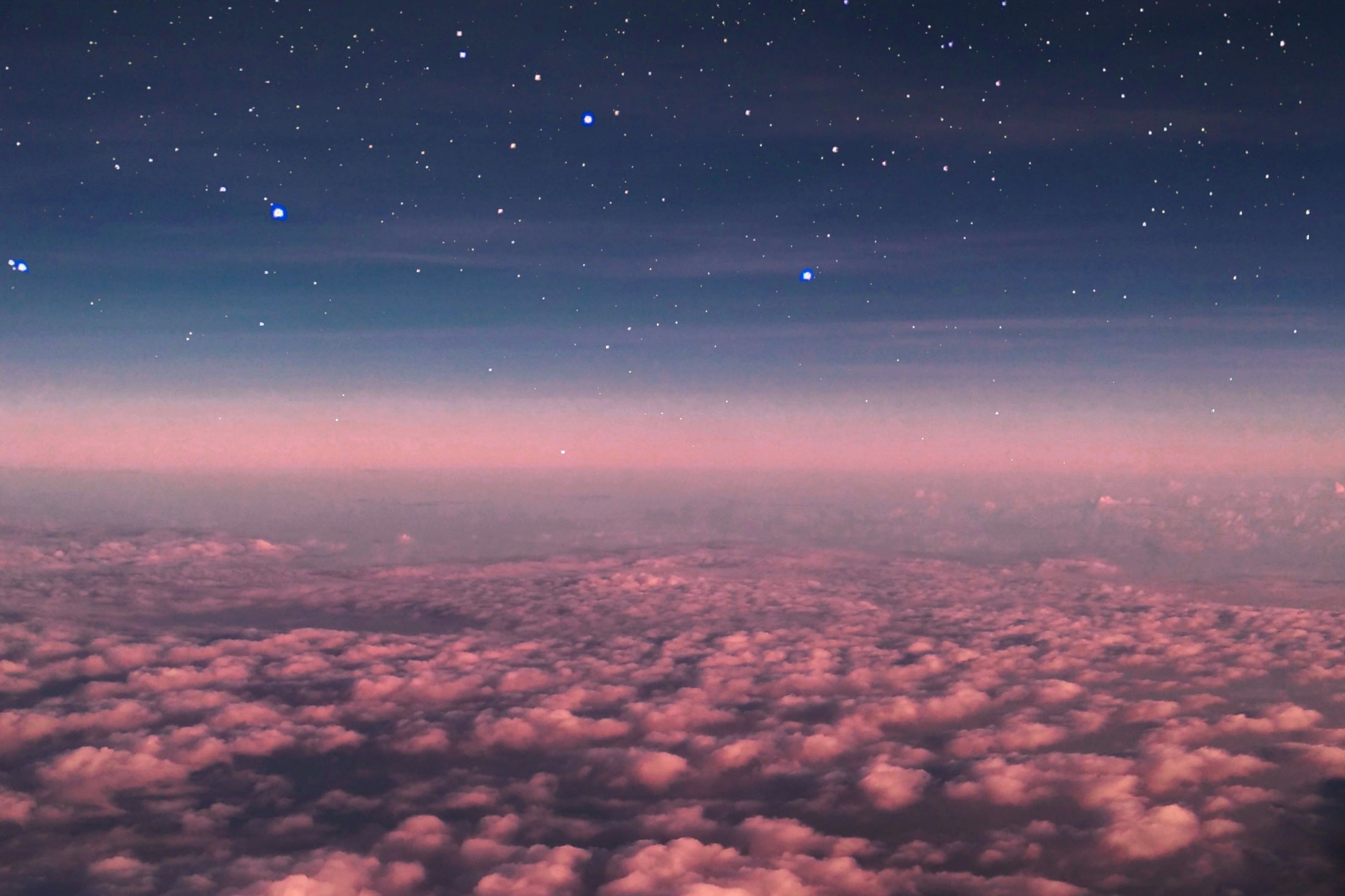 starry horizon and clouds