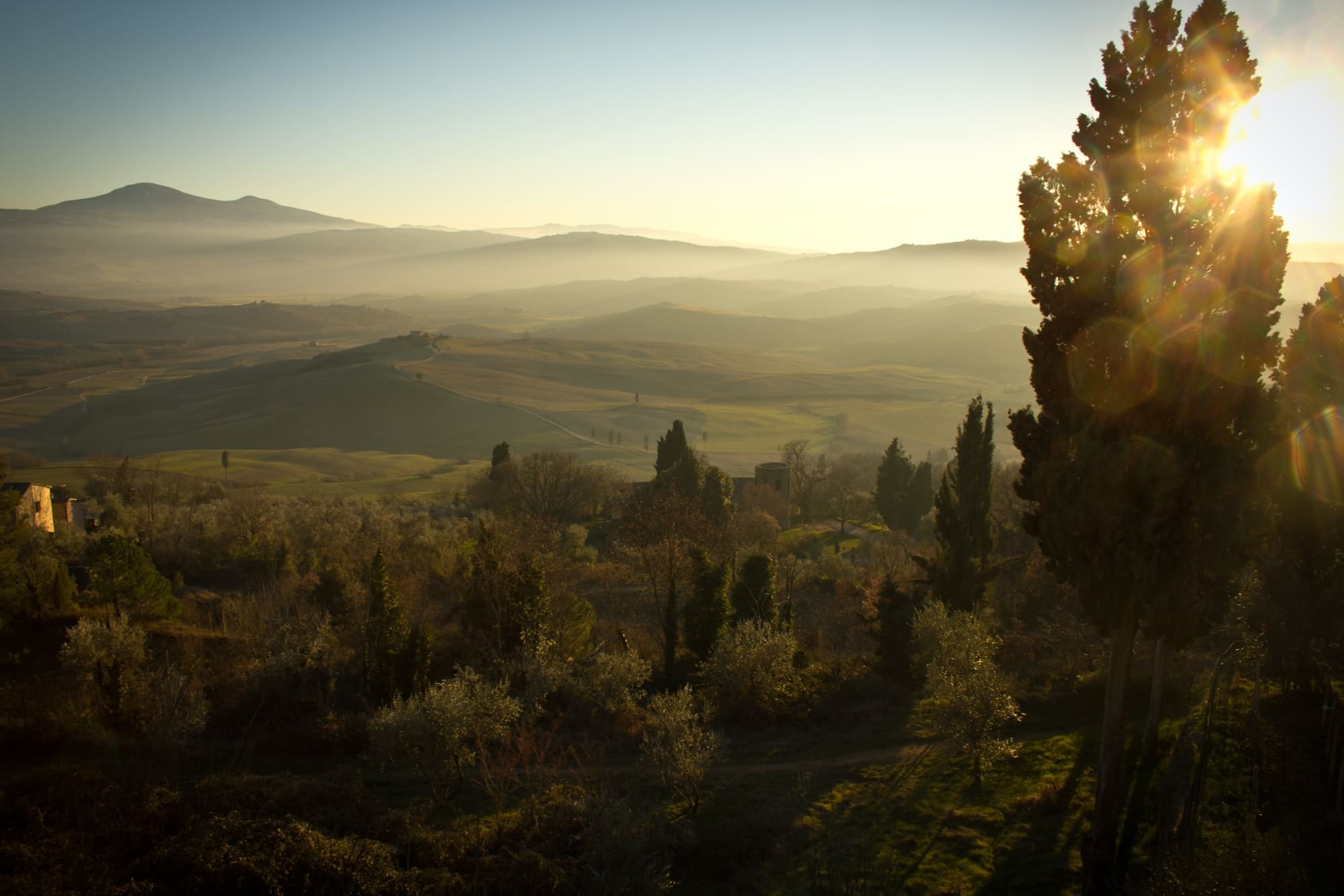 tuscany in the sunset