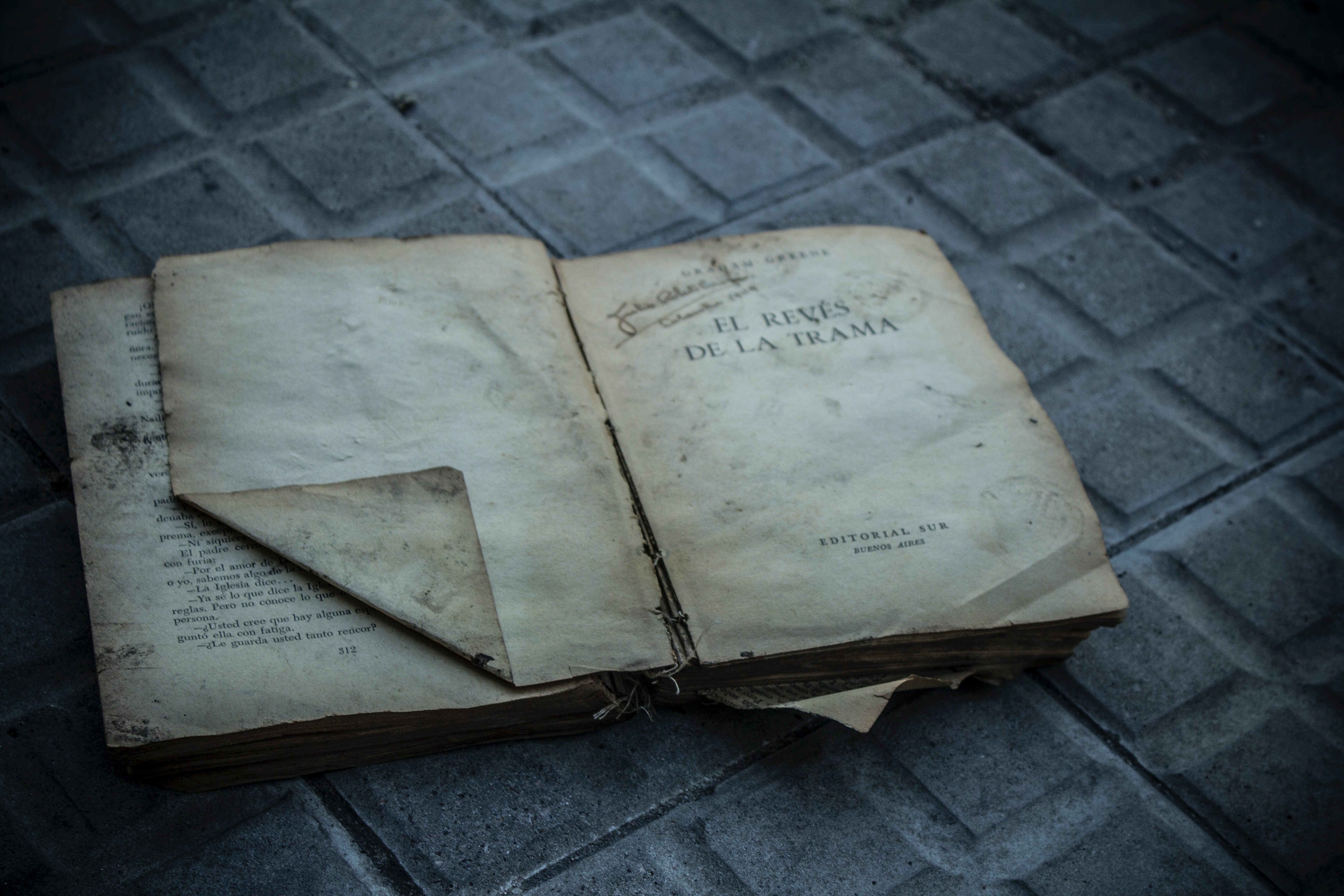 old book opened to title page