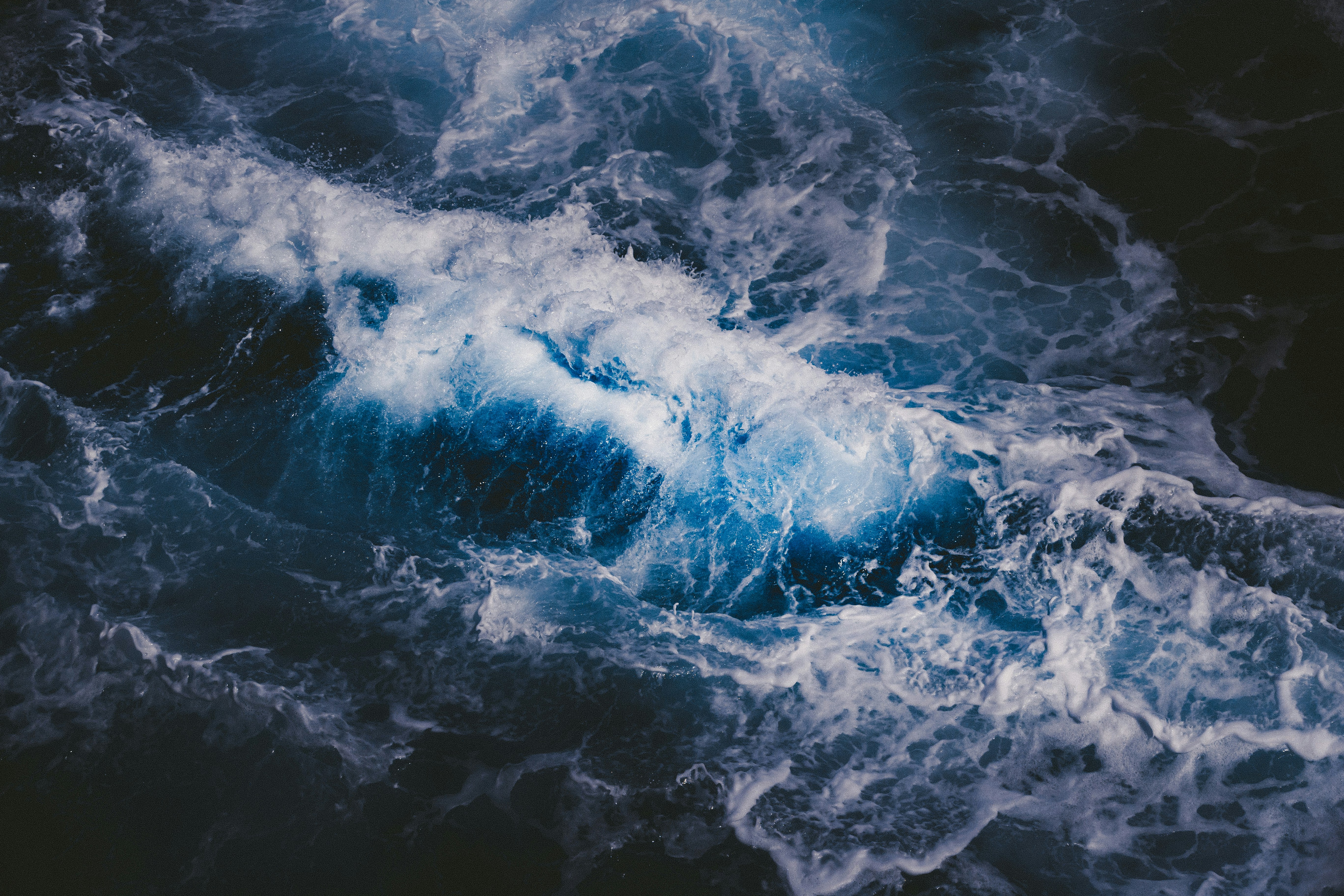 stormy frothy sea