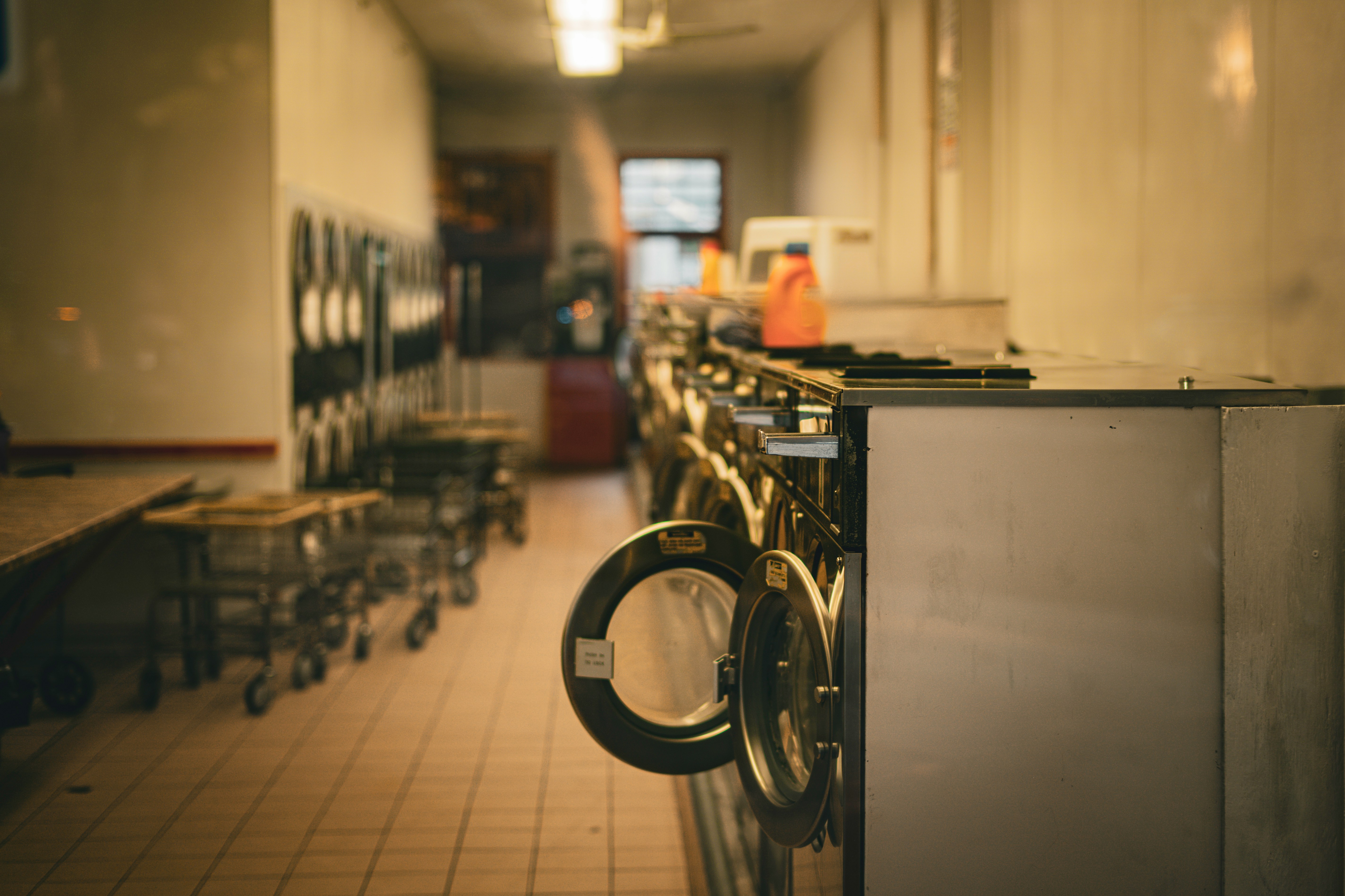 old-school laundromat