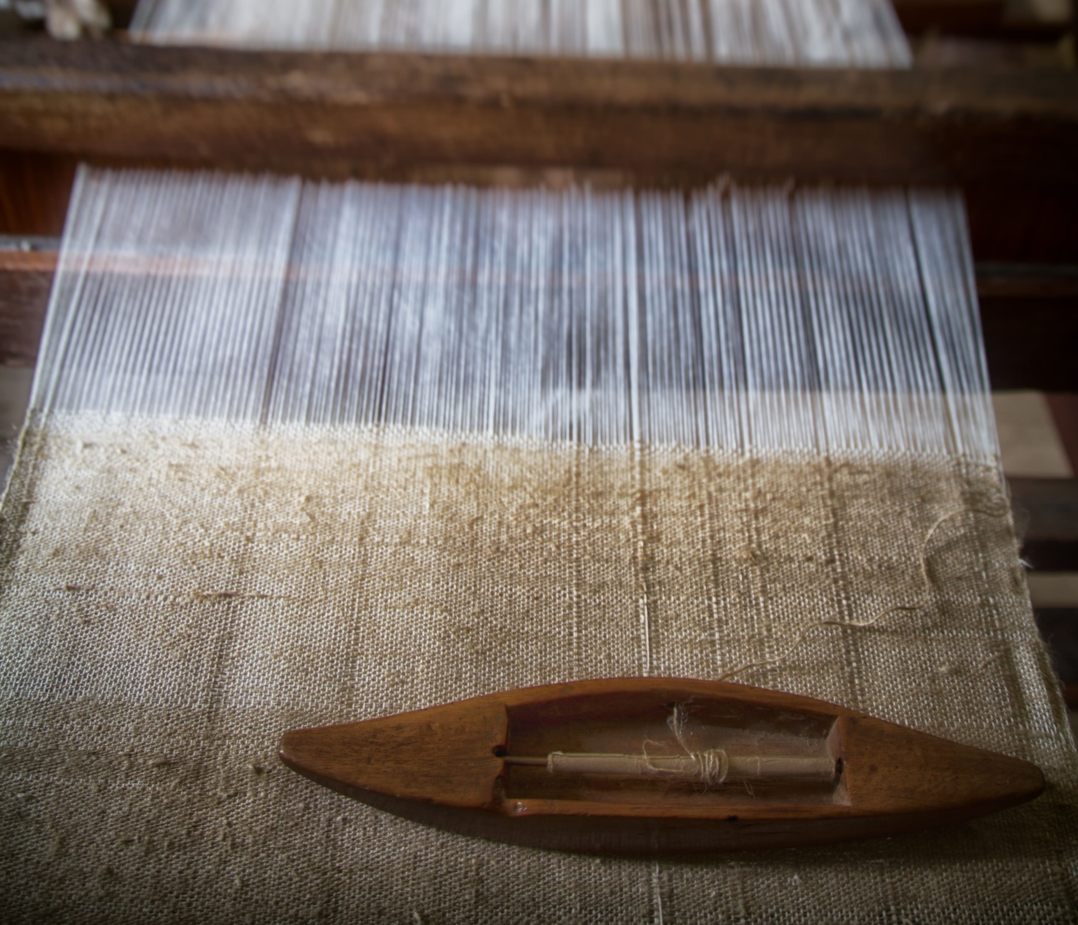 weaving project on loom