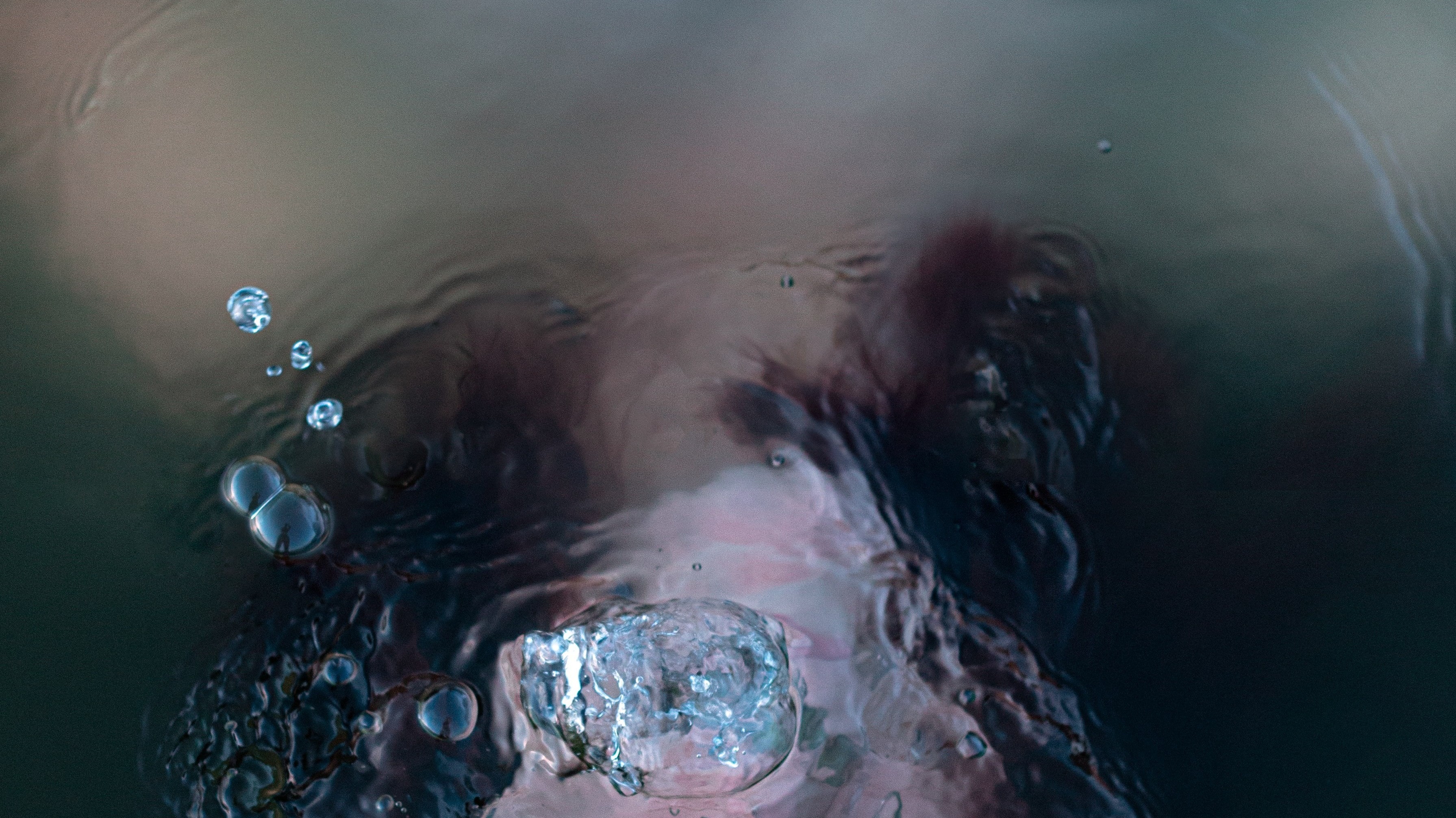 woman's face underwater