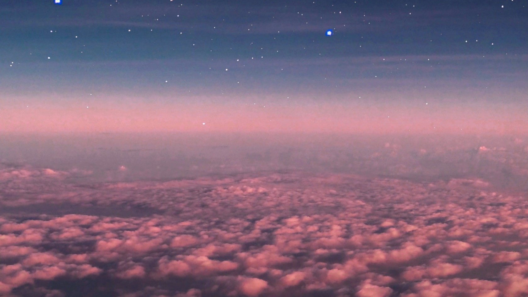 starry horizon and clouds