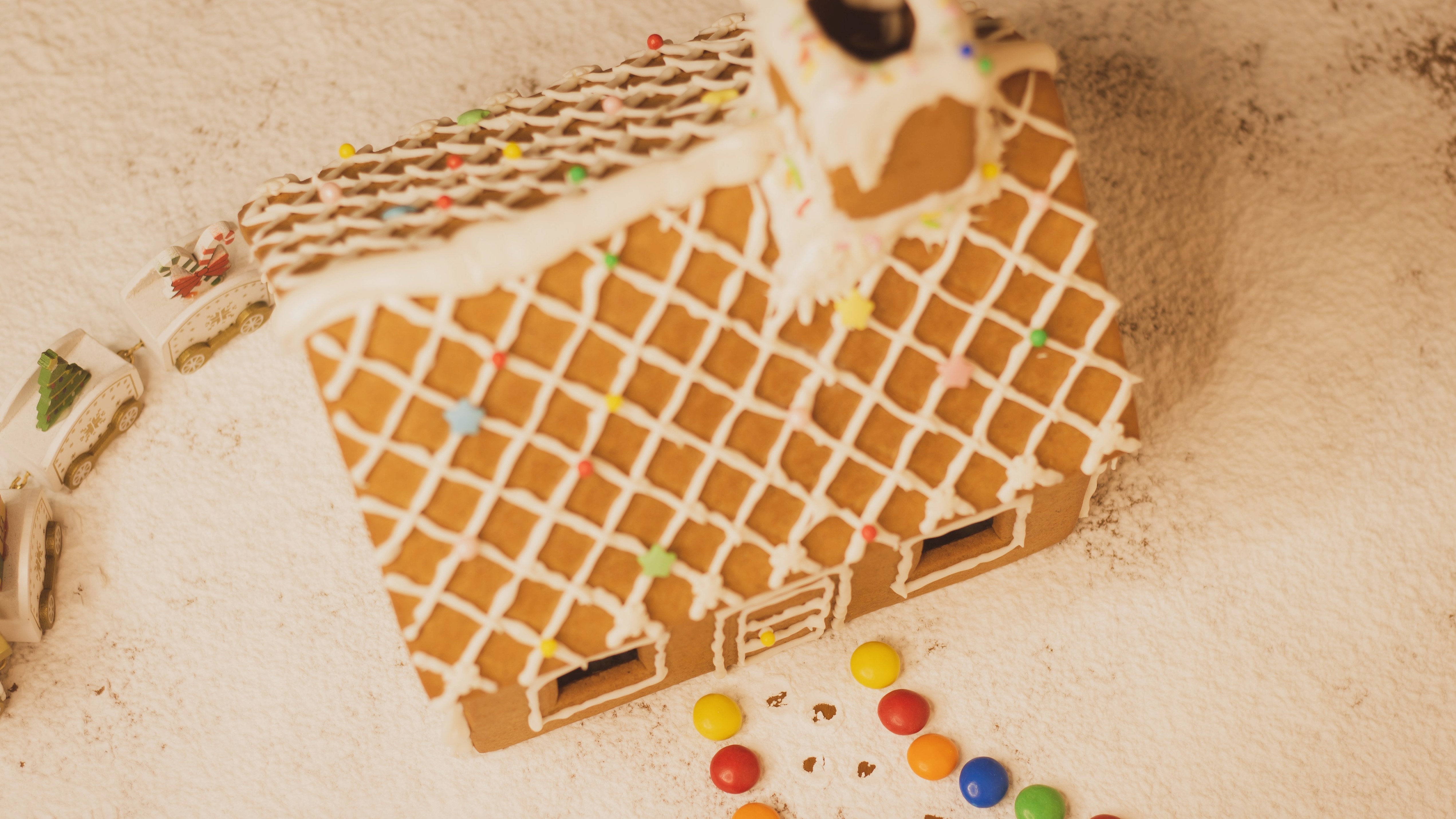 gingerbread house top view