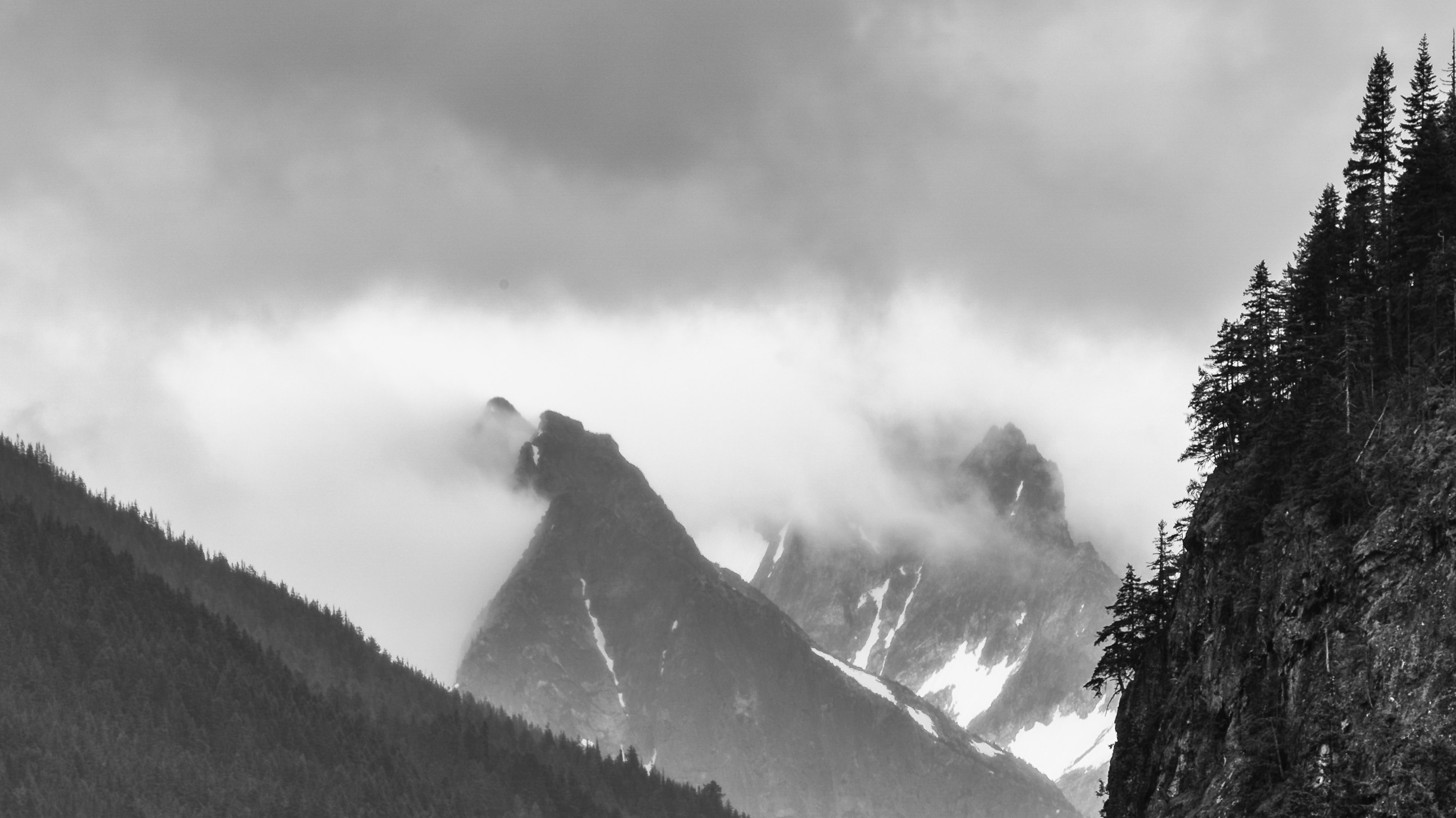 steam rising from mountains