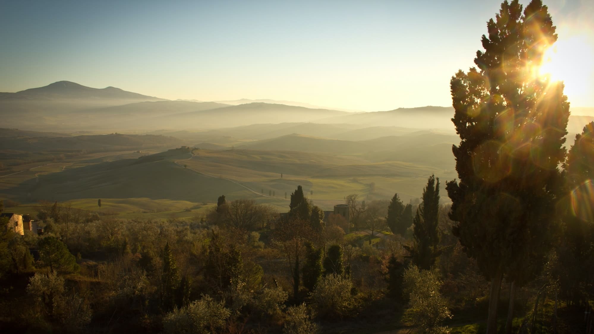 tuscany in the sunset