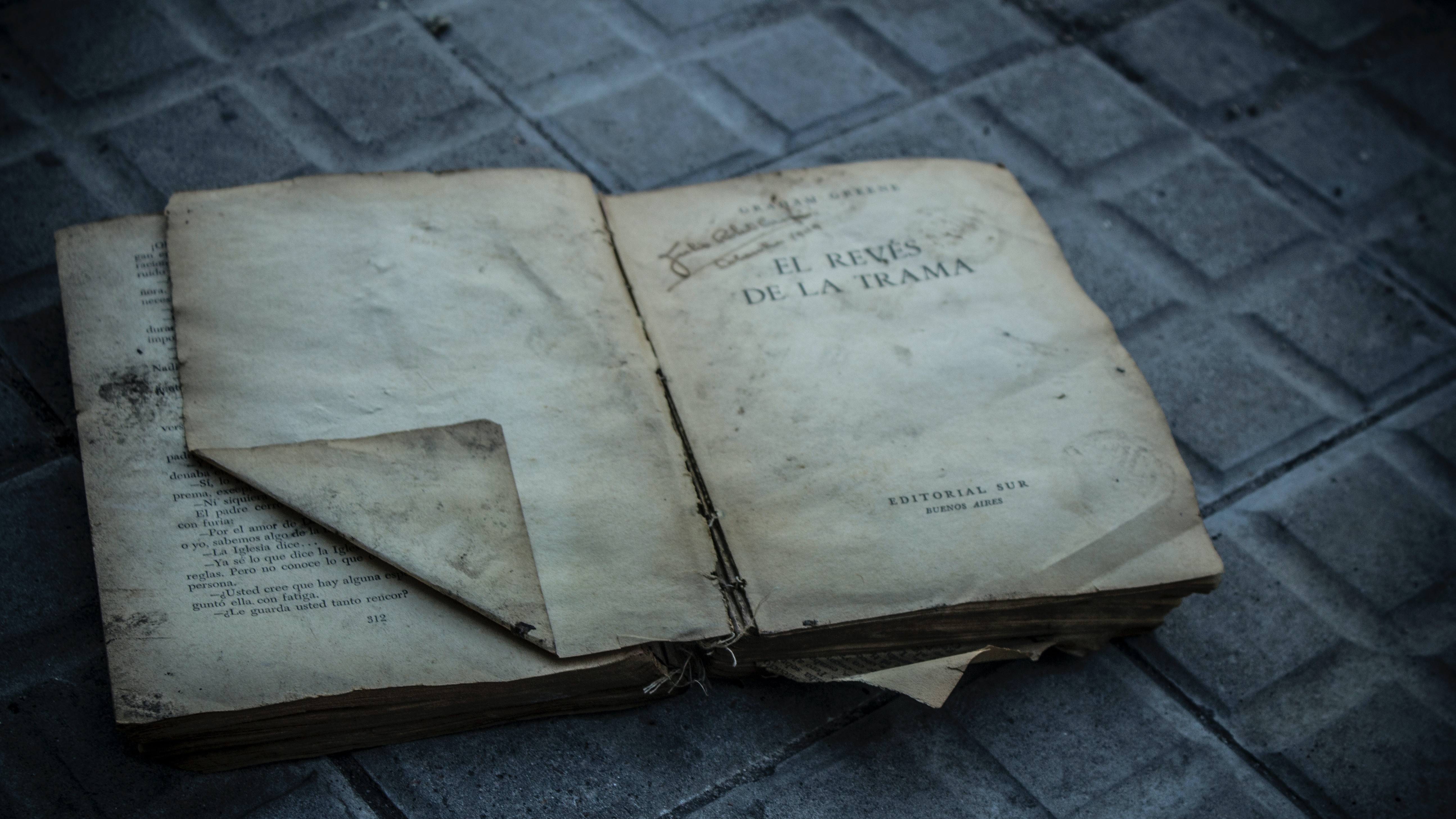 old book opened to title page