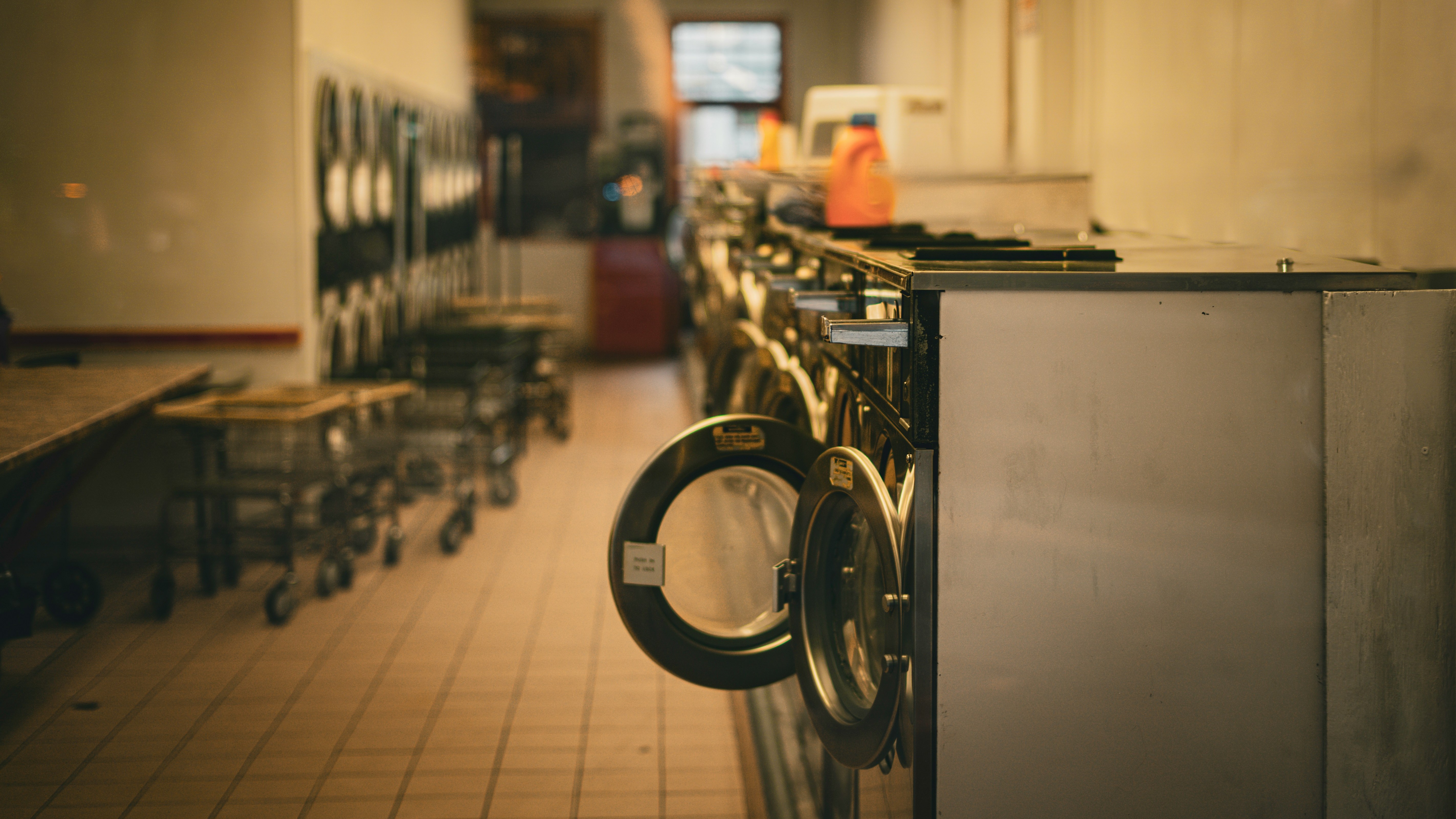 old-school laundromat